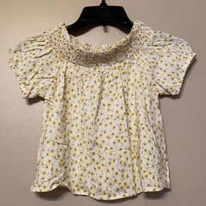 For All Seasons Yellow Floral Top, Large